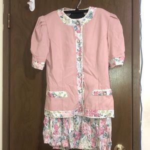 Floral Top & Skirt Set